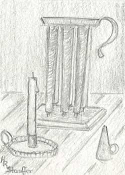 "Trilogy Of Light 2 - Candle" by Helen Stauffer, Monroe WI - Pencil (NFS)